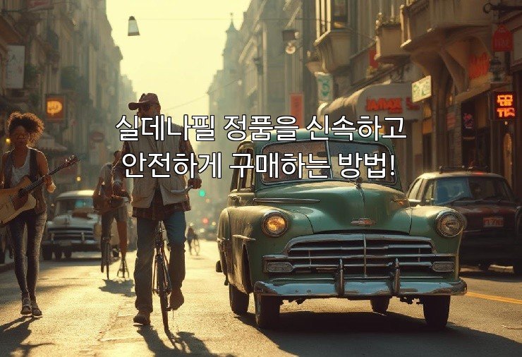 실데나필 정품을 신속하고 안전하게 구매하는 방법!