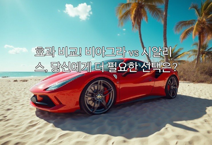 효과 비교! 비아그라 vs 시알리스, 당신에게 더 필요한 선택은?
