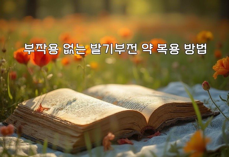 부작용 없는 발기부전 약 복용 방법